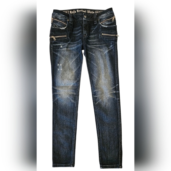 Rock Revival Moto Cladelle Skinny Stretch Jean - Sz 29 - Picture 11 of 15